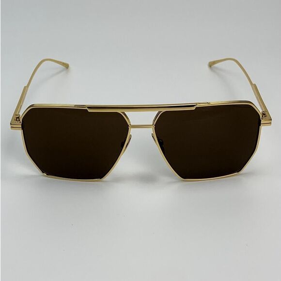 NEW Bottega Veneta Sunglasses BV1012S 003 Gold Brown Unisex Authentic main image 12